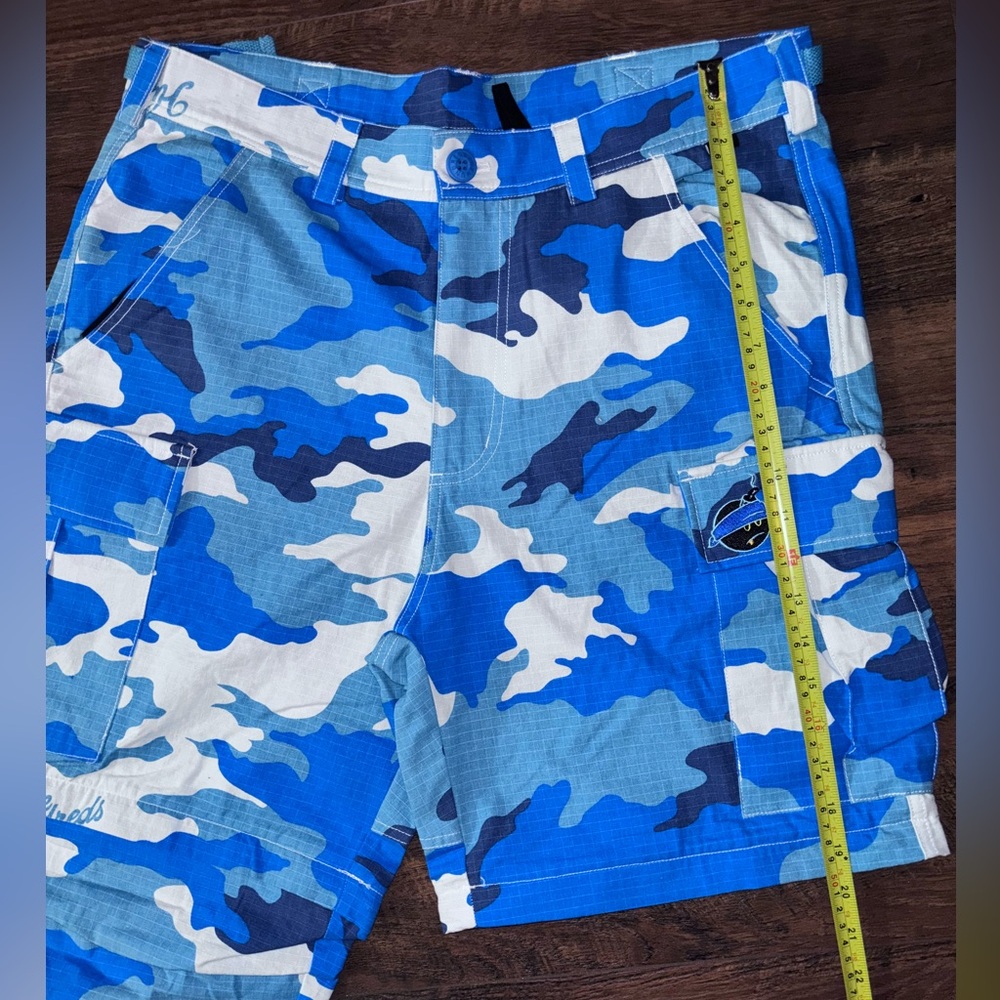 Blue Camo Men’s Cargo Pants - Picture 10 of 12